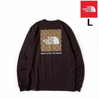 ザノースフェイス(THE NORTH FACE)のノースフェイス 長袖 Tシャツ US限定 ボックスロゴ(L)茶 180902(Tシャツ/カットソー(七分/長袖))