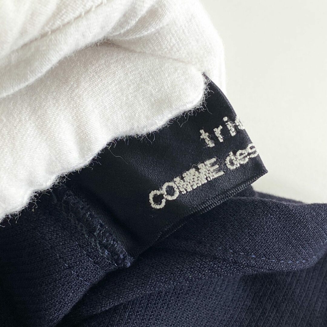 tricot COMME des GARCONS(トリココムデギャルソン)の76e14 90s tricot COMME des GARCONS トリコ コムデギャルソン 長袖ワンピース 膝丈ワンピース TO-08035Mサイズ M ネイビー レーヨン レディース 女性用 レディースのワンピース(ロングワンピース/マキシワンピース)の商品写真