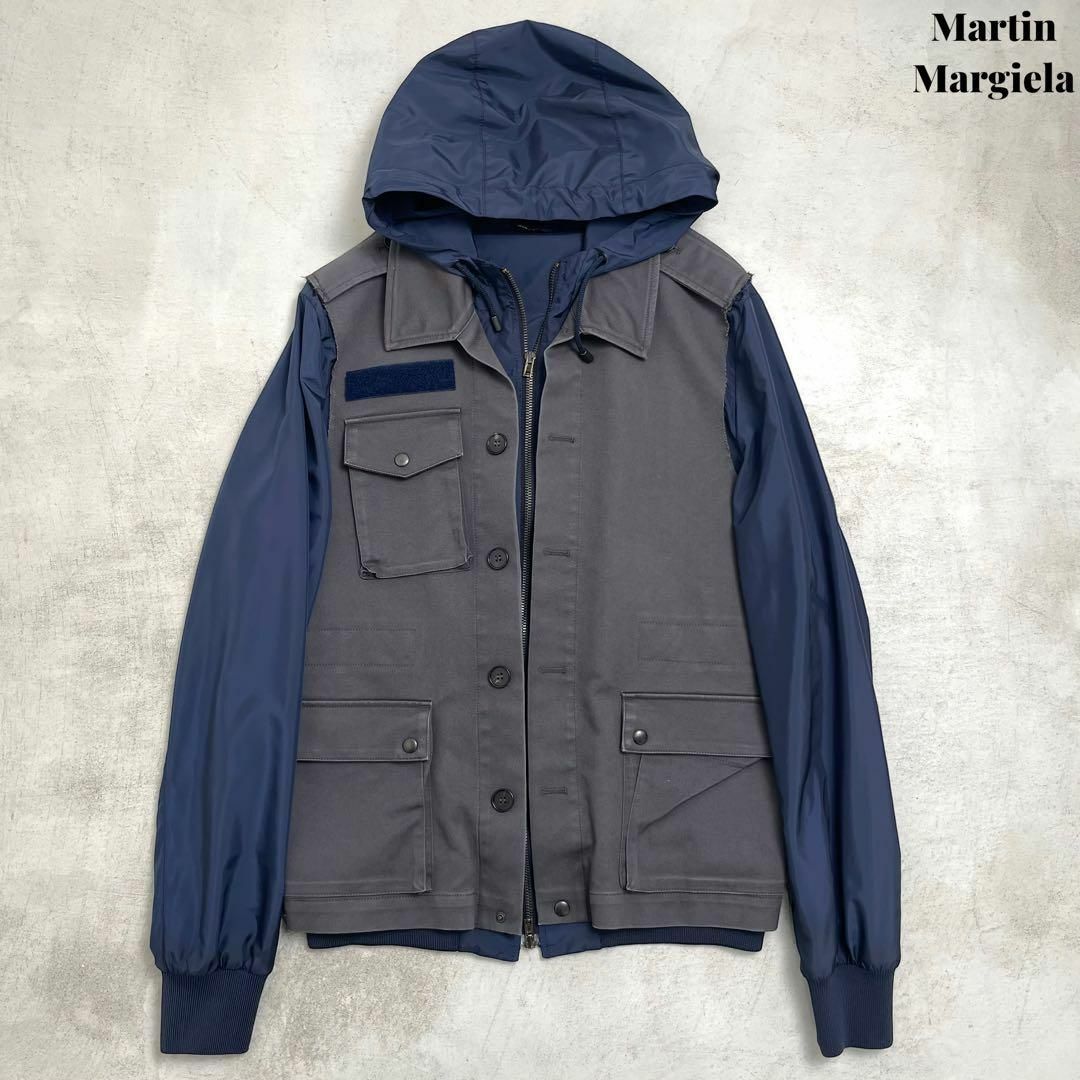 Maison Martin Margiela(マルタンマルジェラ)のMartin Margiela マルジェラ ドッキング パーカー ブルゾン 44 メンズのジャケット/アウター(その他)の商品写真