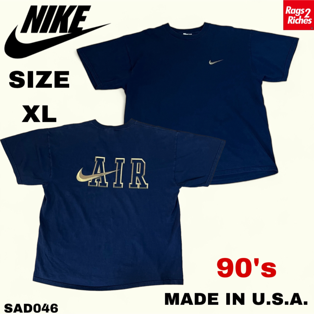 NIKE(ナイキ)の90’s NIKE AIR MADE IN USAナイキ エアー 両面プリントT メンズのトップス(Tシャツ/カットソー(半袖/袖なし))の商品写真