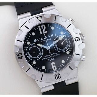 ブルガリ(BVLGARI)の美品 ブルガリ ディアゴノ スクーバ クロノ SCB38S メンズ(腕時計(アナログ))