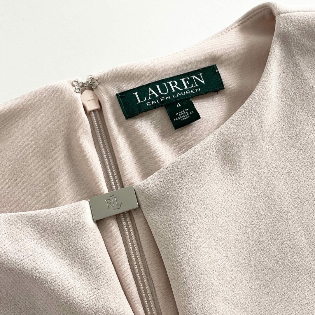 Ralph Lauren(ラルフローレン)の71e14 LAUREN RALPH LAUREN ローレンラルフローレン ノースリーブワンピース ドレスワンピース 膝下ワンピース サイズ4 ネイビー レディース レディースのワンピース(ロングワンピース/マキシワンピース)の商品写真