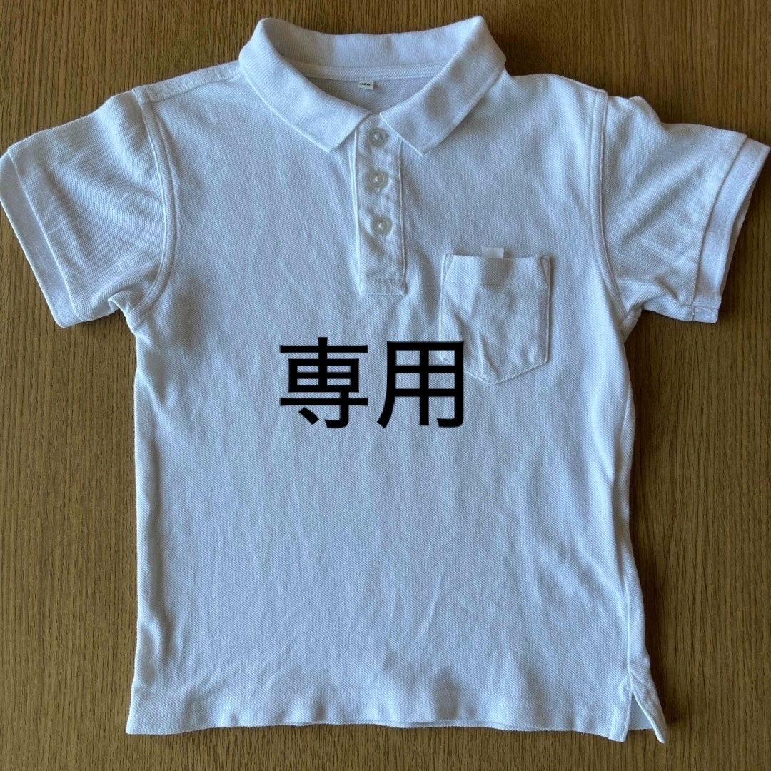 キッズ白ポロシャツ  100 キッズ/ベビー/マタニティのキッズ服男の子用(90cm~)(Tシャツ/カットソー)の商品写真