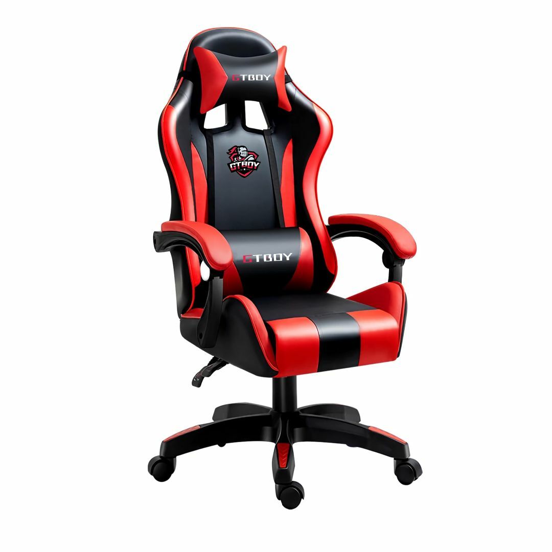 【色: レッド】GTBoy ゲーミングチェア gaming chair PCゲー インテリア/住まい/日用品のオフィス家具(その他)の商品写真