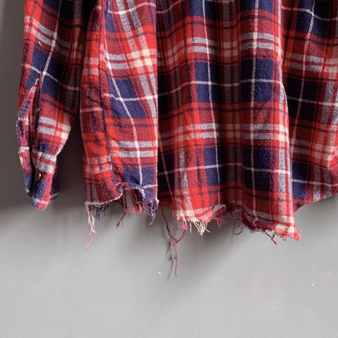 Needles(ニードルス)のOLD PARK 再構築 バンダナネルシャツ リメイク オールドパーク レッド赤 メンズのトップス(シャツ)の商品写真