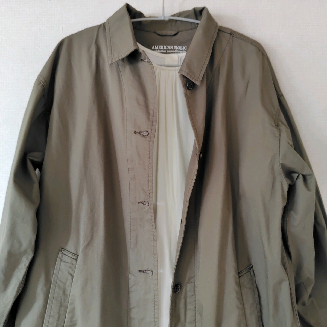 AMERICAN HOLIC(アメリカンホリック)のアメリカンホリック　ステンカラーコート 　ステンシャツコート　L レディースのジャケット/アウター(スプリングコート)の商品写真