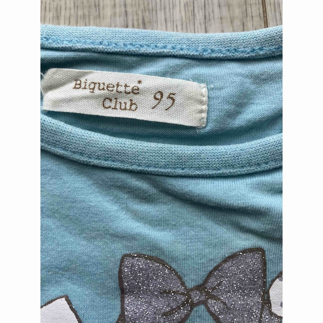 Biquette Club(ビケットクラブ)のビケットクラブ　95 Tシャツ　トップス　半袖　リボン キッズ/ベビー/マタニティのキッズ服女の子用(90cm~)(Tシャツ/カットソー)の商品写真