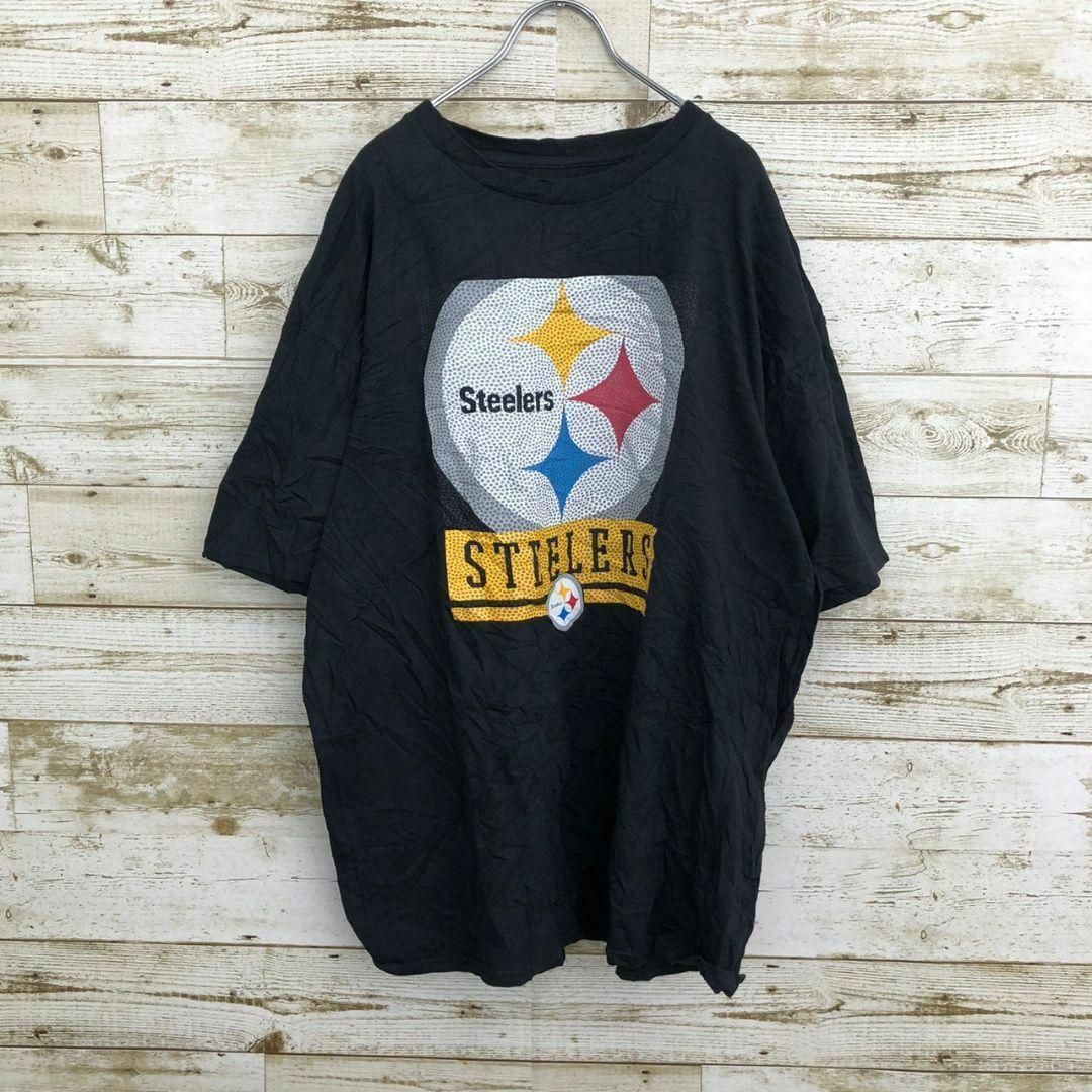 【k4017】USA古着00sNFLピッツバーグスティーラーズ半袖ビッグTシャツ メンズのトップス(Tシャツ/カットソー(半袖/袖なし))の商品写真