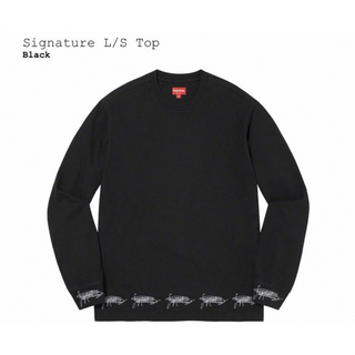 シュプリーム(Supreme)のSupreme Signature L/S Top 黒　S(Tシャツ/カットソー(七分/長袖))