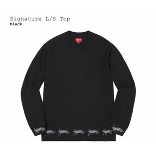 Supreme - Supreme Signature L/S Top 黒　S