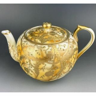 ノリタケ(Noritake)の【訳アリ】オールドニッポン 金盛り ティーポット ぼかし アールヌーボー様式(陶芸)