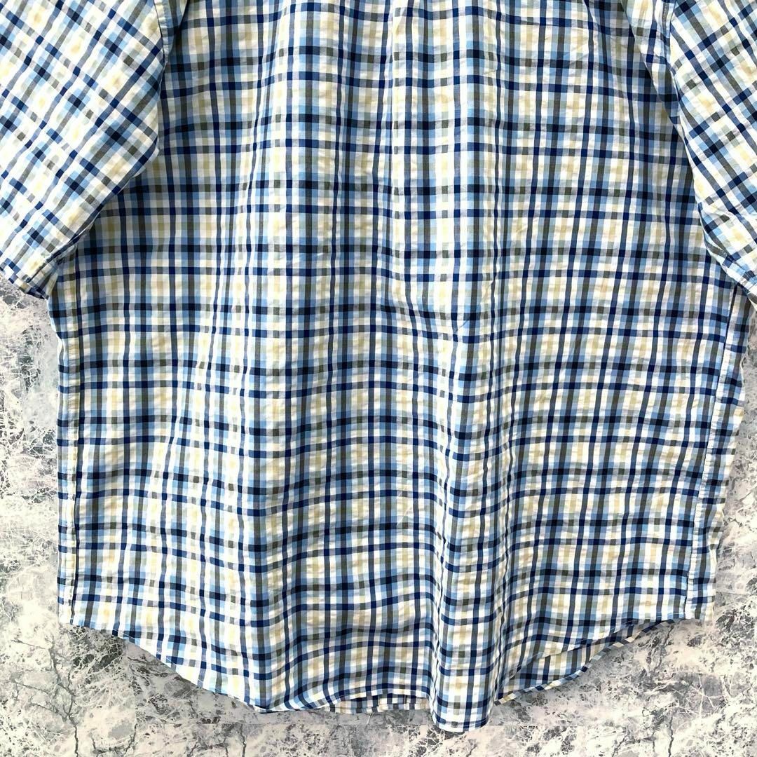 VINTAGE(ヴィンテージ)のIT44 US古着ラウンドツリーアンドヨーク薬物乱用防止刺繍チェックビッグシャツ メンズのトップス(Tシャツ/カットソー(半袖/袖なし))の商品写真