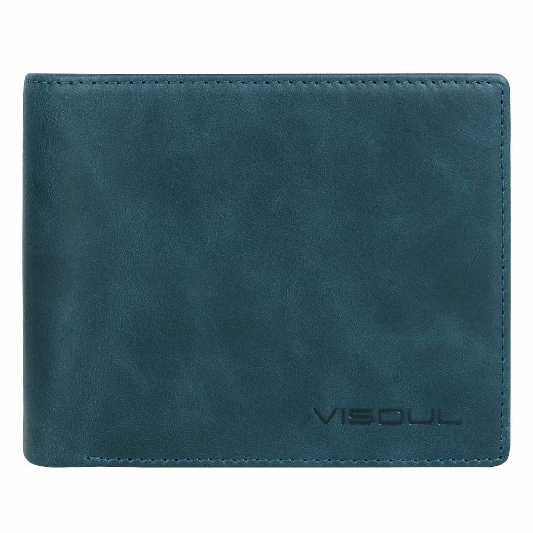 【色: 紺色】[VISOUL] 財布 本革 メンズ 12枚カード収納 小銭入れな メンズのバッグ(その他)の商品写真