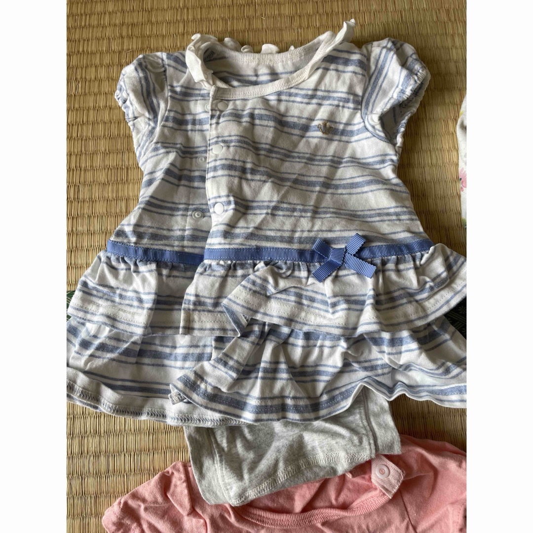 PETIT BATEAU(プチバトー)のプチバトー、コンビミニ　ロンパース4点 キッズ/ベビー/マタニティのベビー服(~85cm)(ロンパース)の商品写真