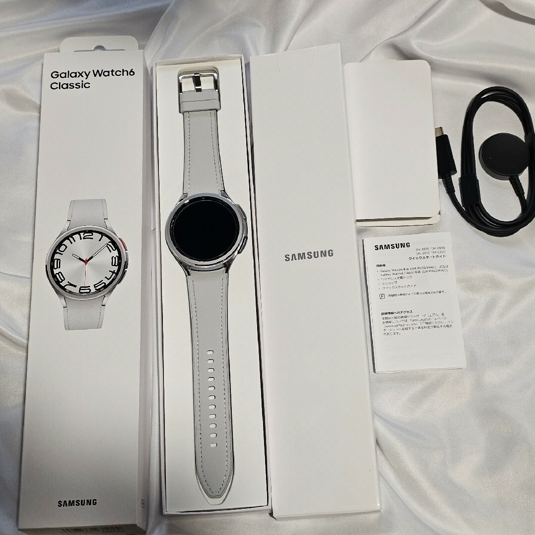 Galaxy(ギャラクシー)のGalaxy Watch 6 Classic 47mm シルバー 国内版 メンズの時計(腕時計(デジタル))の商品写真