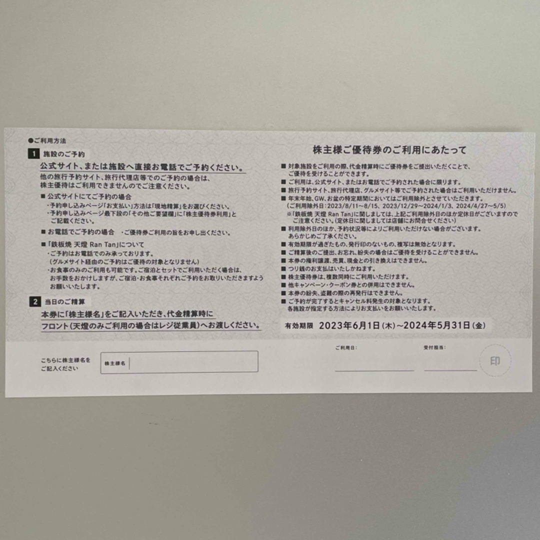 TKP 株主優待 20,000円分 チケットの優待券/割引券(その他)の商品写真