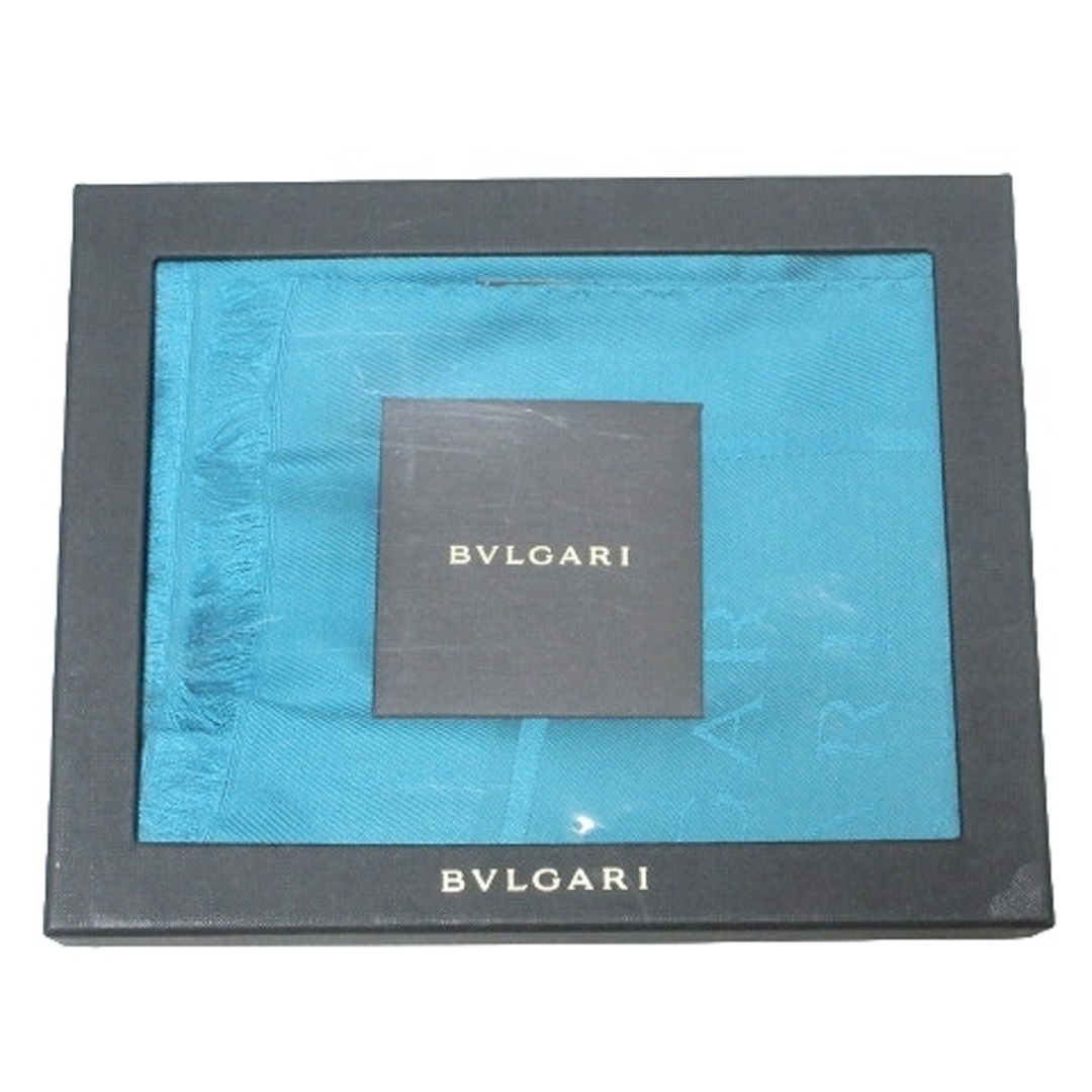 BVLGARI(ブルガリ)のブルガリ 未使用 ロゴ ストール スカーフ 大判 シルク ウール IBO53 レディースのファッション小物(バンダナ/スカーフ)の商品写真