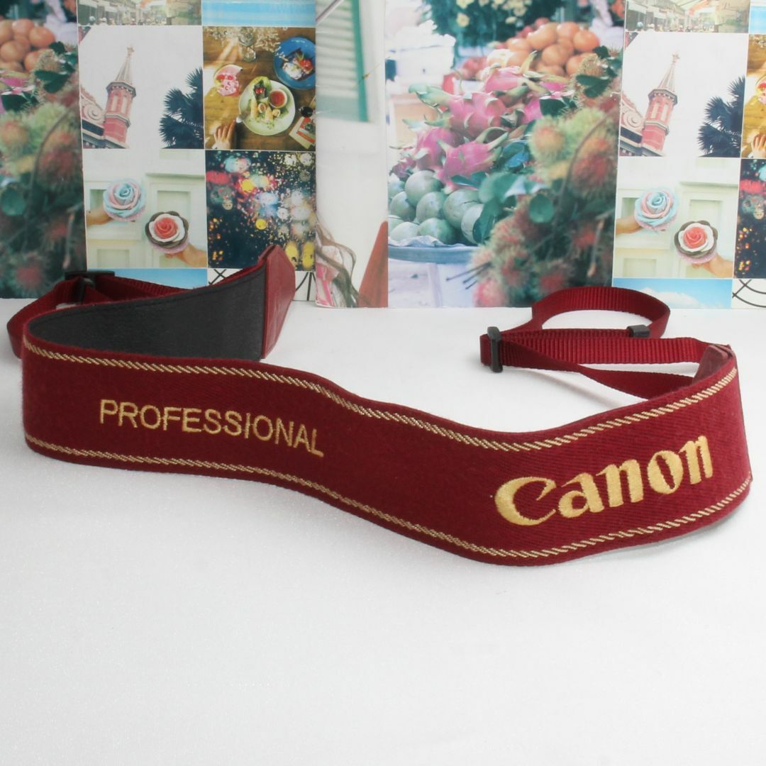 Canon(キヤノン)の❤️大人気のレッド❤️Canon PROFESSIONAL プロストラップ❤️ スマホ/家電/カメラのカメラ(デジタル一眼)の商品写真