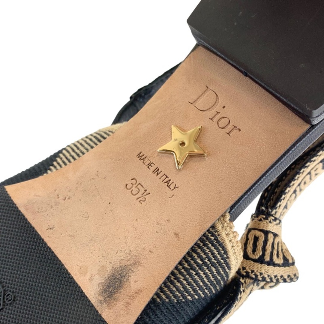 Christian Dior(クリスチャンディオール)のクリスチャンディオール CHRISTIAN DIOR JADIOR パンプス 靴 シューズ ファブリック ベージュ ブラック サンダル フラット チェック スリングバック レディースの靴/シューズ(ハイヒール/パンプス)の商品写真