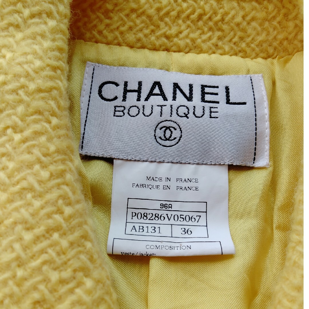 CHANEL - シャネル 96A ツイードジャケット 美品 グリポア CHANEL - シャネル 96A ツイードジャケット 美品 グリポア