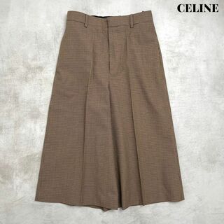 celine - 【美品】CELINE セリーヌ エディスリマン ワイド ガウチョ パンツ 36
