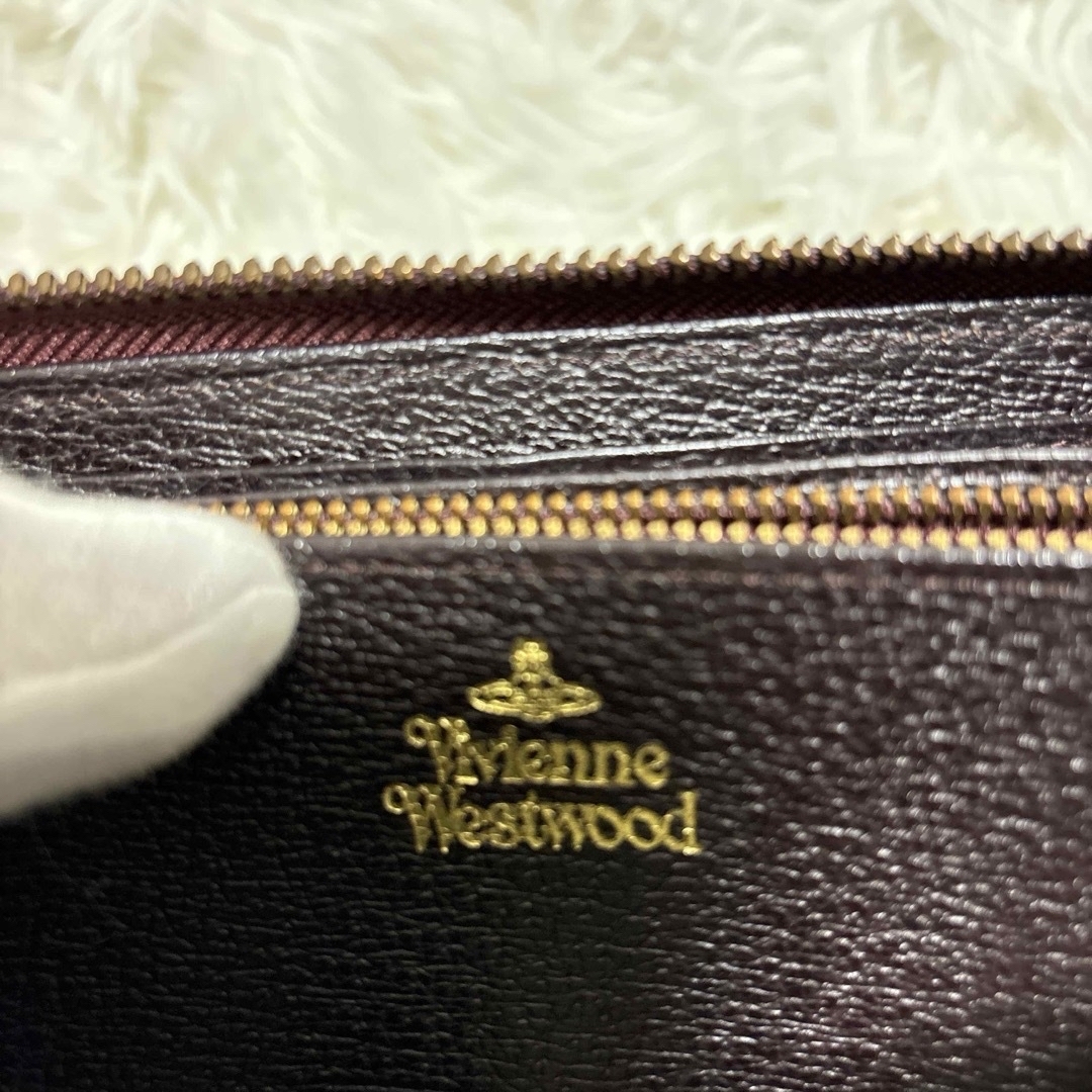 Vivienne Westwood(ヴィヴィアンウエストウッド)のVivienneWestwood 長財布 レザー ラウンドファスナー ブラウン レディースのファッション小物(財布)の商品写真