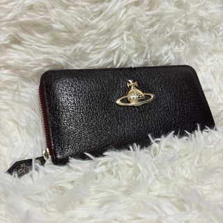 ヴィヴィアンウエストウッド(Vivienne Westwood)のVivienneWestwood 長財布 レザー ラウンドファスナー ブラウン(財布)