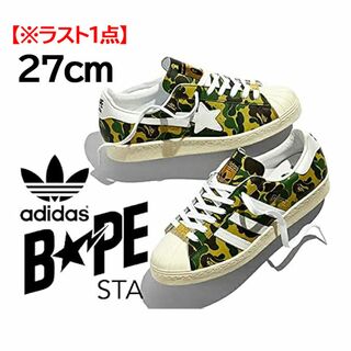 アベイシングエイプ(A BATHING APE)の【新品】27cm BAPE X ADIDAS SUPERSTAR 80S(スニーカー)