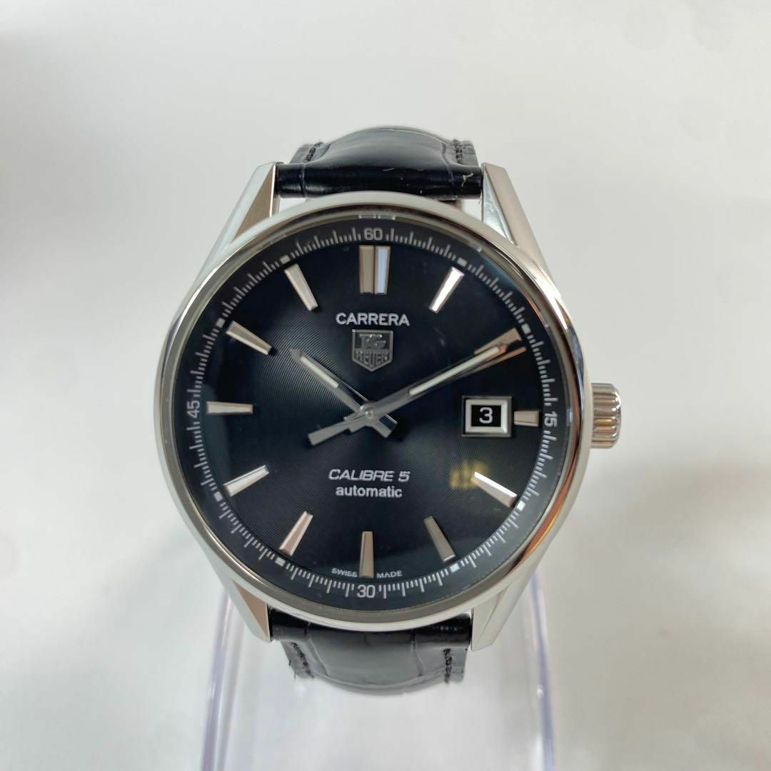 TAG Heuer(タグホイヤー)の美品 TAG Heuer カレラキャリバー 5 黒文字盤 WAR211A メンズの時計(その他)の商品写真