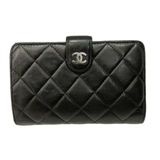 シャネル(CHANEL)のシャネル マトラッセ 二つ折り 財布 ラウンドファスナー ココマーク 黒 (財布)