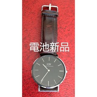 ダニエルウェリントン(Daniel Wellington)のダニエルウェリントン  40ミリ　ブラック×シルバー　電池新品　5月14日交換済(腕時計(アナログ))