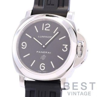 オフィチーネパネライ(OFFICINE PANERAI)の【OH済】 オフィチーネパネライ 【OFFICINE PANERAI】 ルミノール ベース ロゴ PAM00000 メンズ ブラック ステンレススティール 腕時計 時計 LUMINOR BASE LOGO BLACK SS OP【中古】 (腕時計(アナログ))