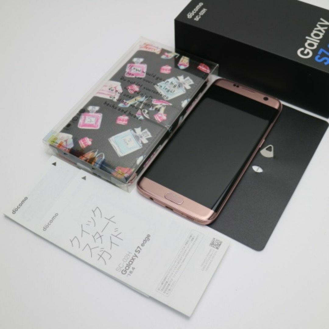 Galaxy(ギャラクシー)の超美品 SC-02H Galaxy S7 edge ピンク  M666 スマホ/家電/カメラのスマートフォン/携帯電話(スマートフォン本体)の商品写真