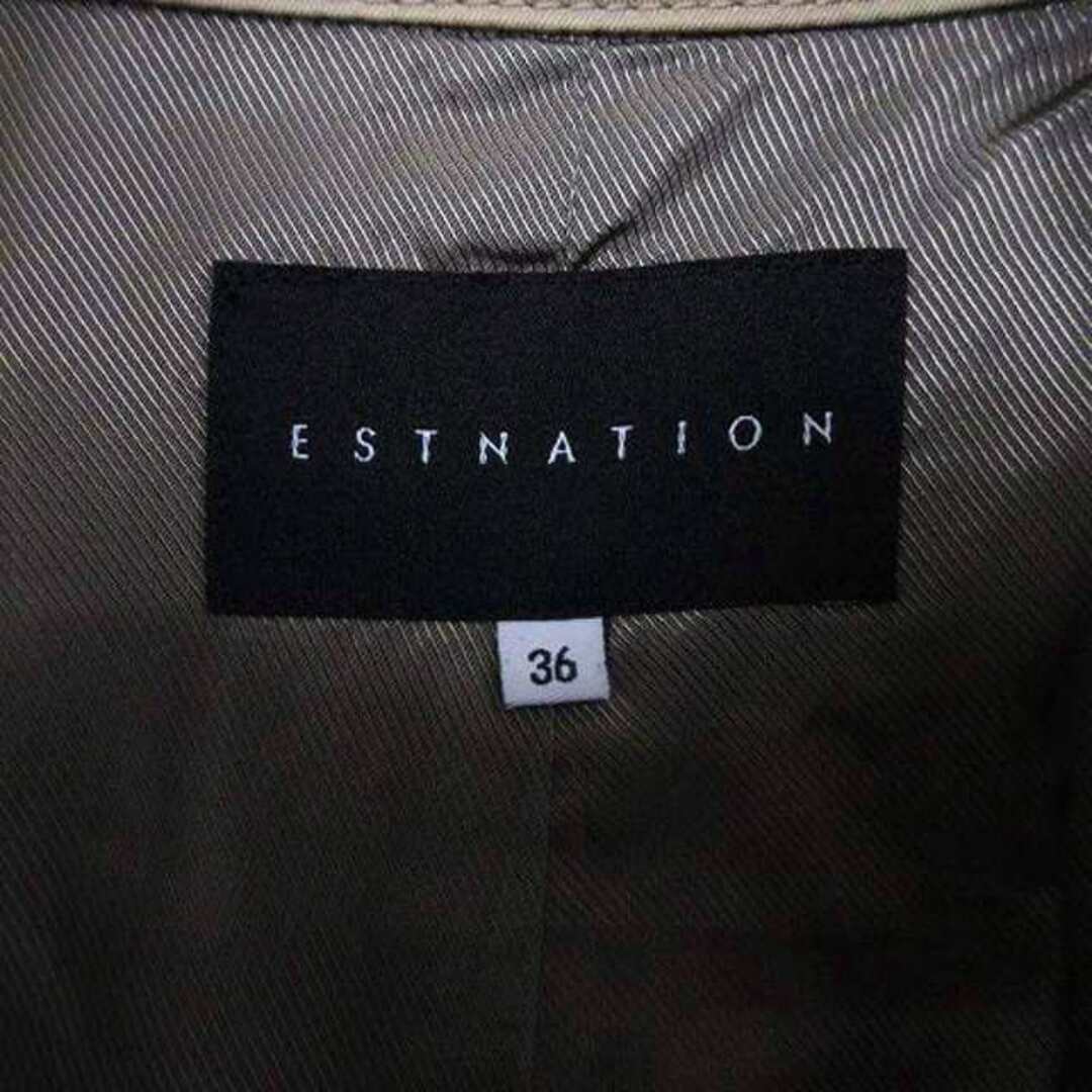 ESTNATION(エストネーション)のエストネーション ESTNATION トレンチコート 36 ベージュ アウター レディースのジャケット/アウター(トレンチコート)の商品写真