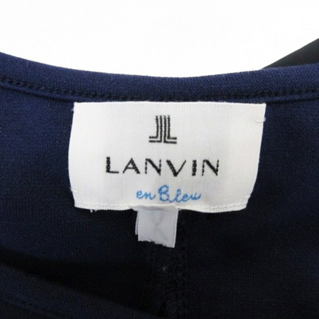 LANVIN en Bleu(ランバンオンブルー)のランバンオンブルー バックリボン カットソー 半袖 38 ネイビー レディースのトップス(カットソー(半袖/袖なし))の商品写真