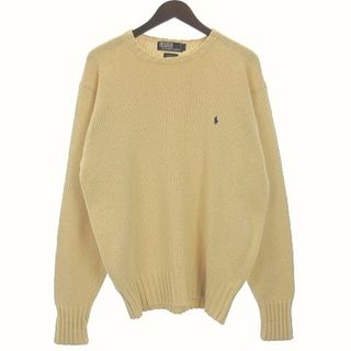 ポロラルフローレン(POLO RALPH LAUREN)のポロ バイ ラルフローレン ニット セーター 長袖 コットン ベージュ L(ニット/セーター)