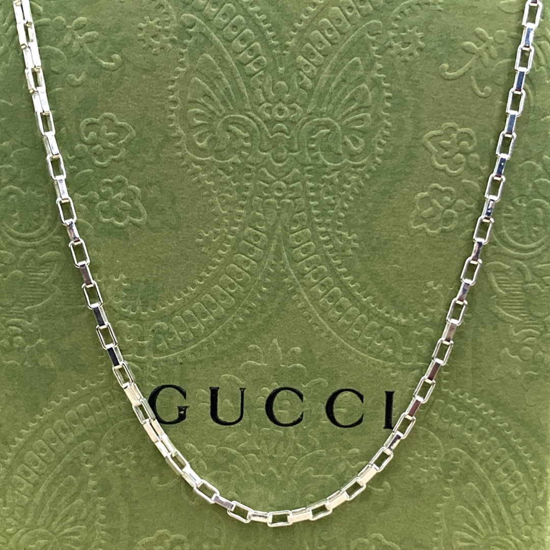 Gucci(グッチ)の美品/未使用に近い 正規品 グッチ スクエアチェーンネックレス(約50cm) レディースのアクセサリー(ネックレス)の商品写真