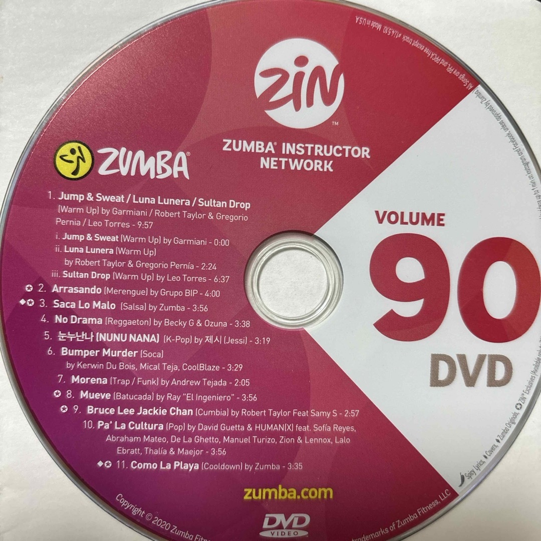 Zumba(ズンバ)のズンバ　ZIN90  CD.DVD エンタメ/ホビーのDVD/ブルーレイ(スポーツ/フィットネス)の商品写真