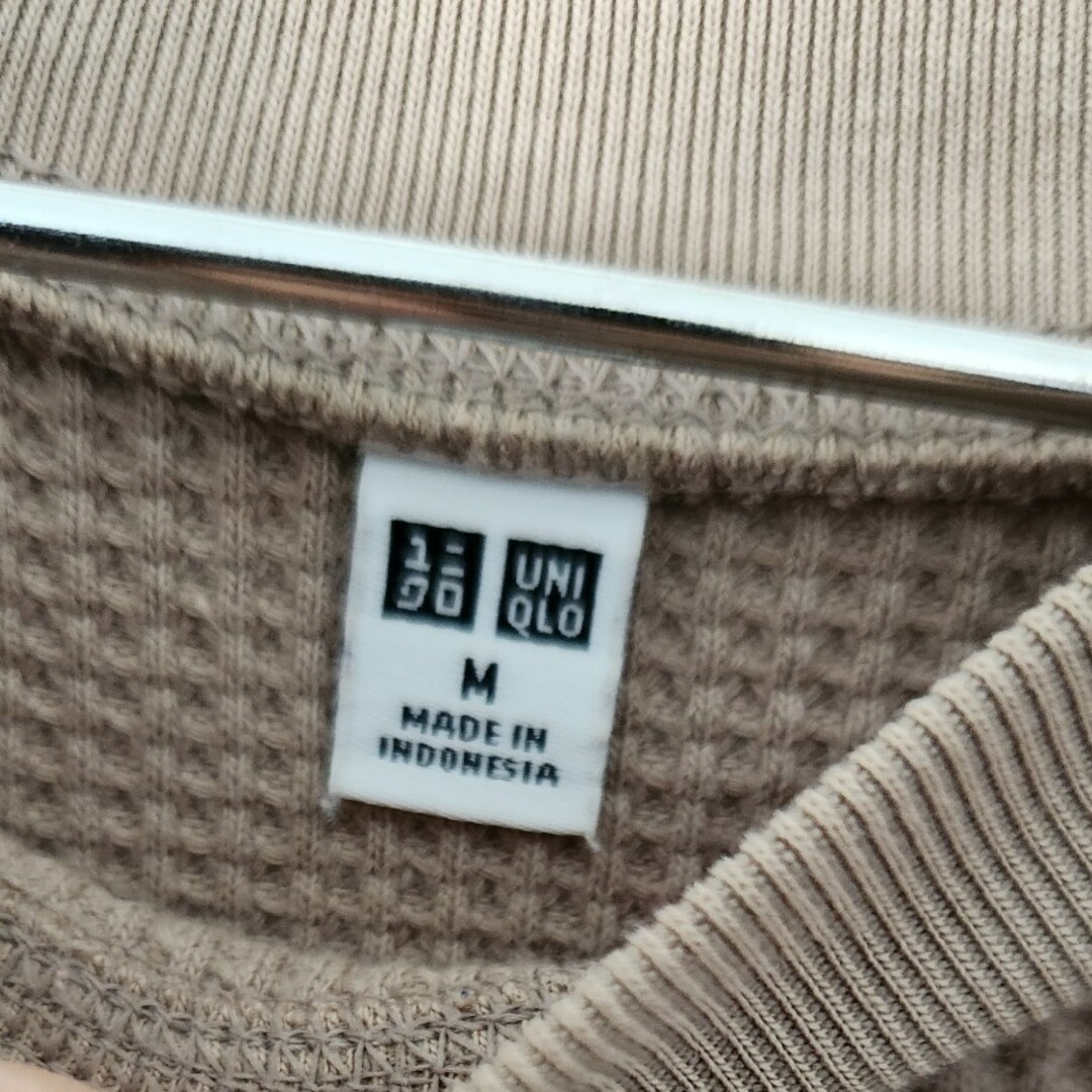 UNIQLO(ユニクロ)のユニクロ　ワッフル　クルーネック　ワンピース レディースのワンピース(ロングワンピース/マキシワンピース)の商品写真