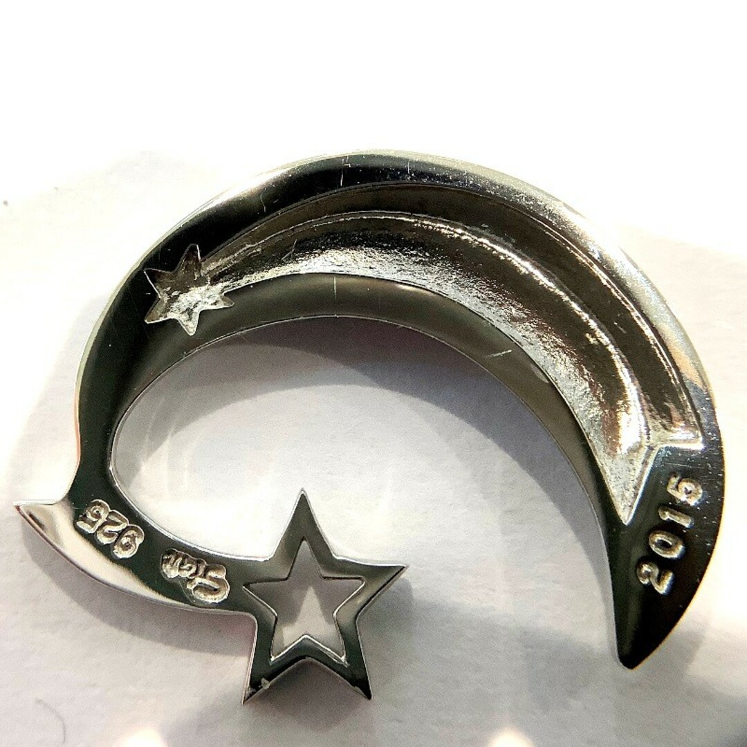 STAR JEWELRY(スタージュエリー)のスタージュエリー（Star Jewelry）クレセントムーン＆スターシルバー ピアス 　約3.0ｇ 三日月＆星　 ブルーストーン　取り外し可 【中古】KB－8460 レディースのアクセサリー(ピアス)の商品写真