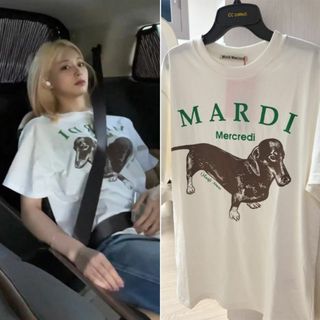 TWICE ツウィちゃん マルディメクルディ T-SHIRT DDANJITee(Tシャツ(半袖/袖なし))