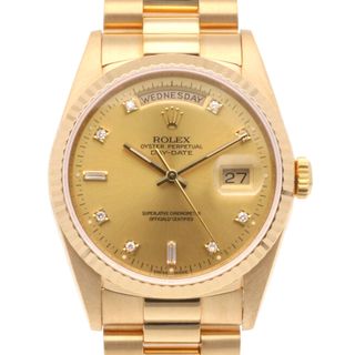 ロレックス(ROLEX)のロレックス デイデイト オイスターパーペチュアル 腕時計 時計 18金 K18イエローゴールド 18238 自動巻き メンズ 1年保証 ROLEX  中古(腕時計(アナログ))