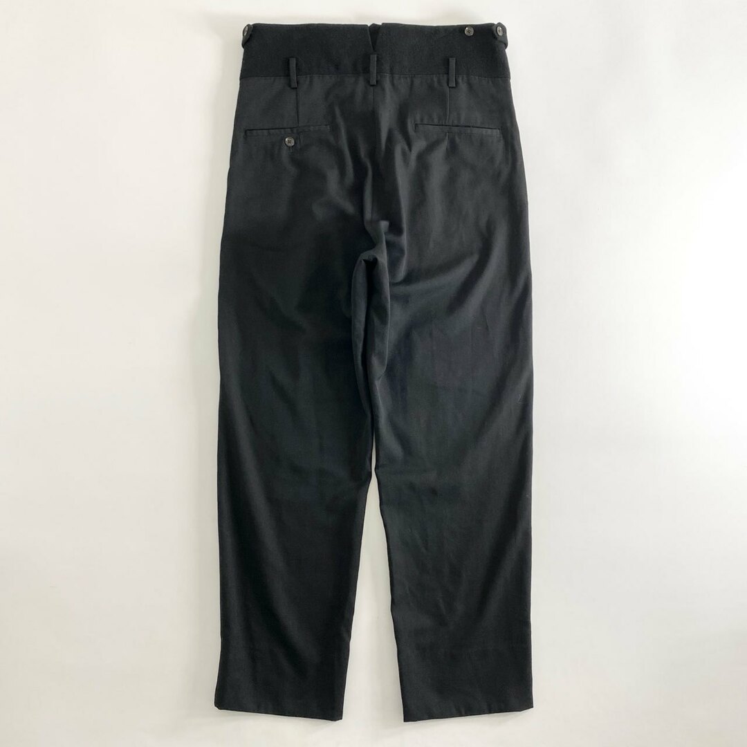 Yohji Yamamoto POUR HOMME(ヨウジヤマモトプールオム)の71e14 YOHJI YAMAMOTO POUR HOMME ヨウジヤマモト プールオム ギャバジンウール ワイドパンツ スラックスパンツ HE-P30-80 3 ブラック ウール100％ 日本製 メンズ 男性用 メンズのパンツ(スラックス)の商品写真