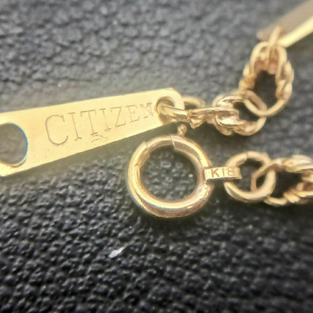 CITIZEN(シチズン)の(M051302)K18 ネックレス YG 切子チェーン 750 18金 レディースのアクセサリー(ネックレス)の商品写真