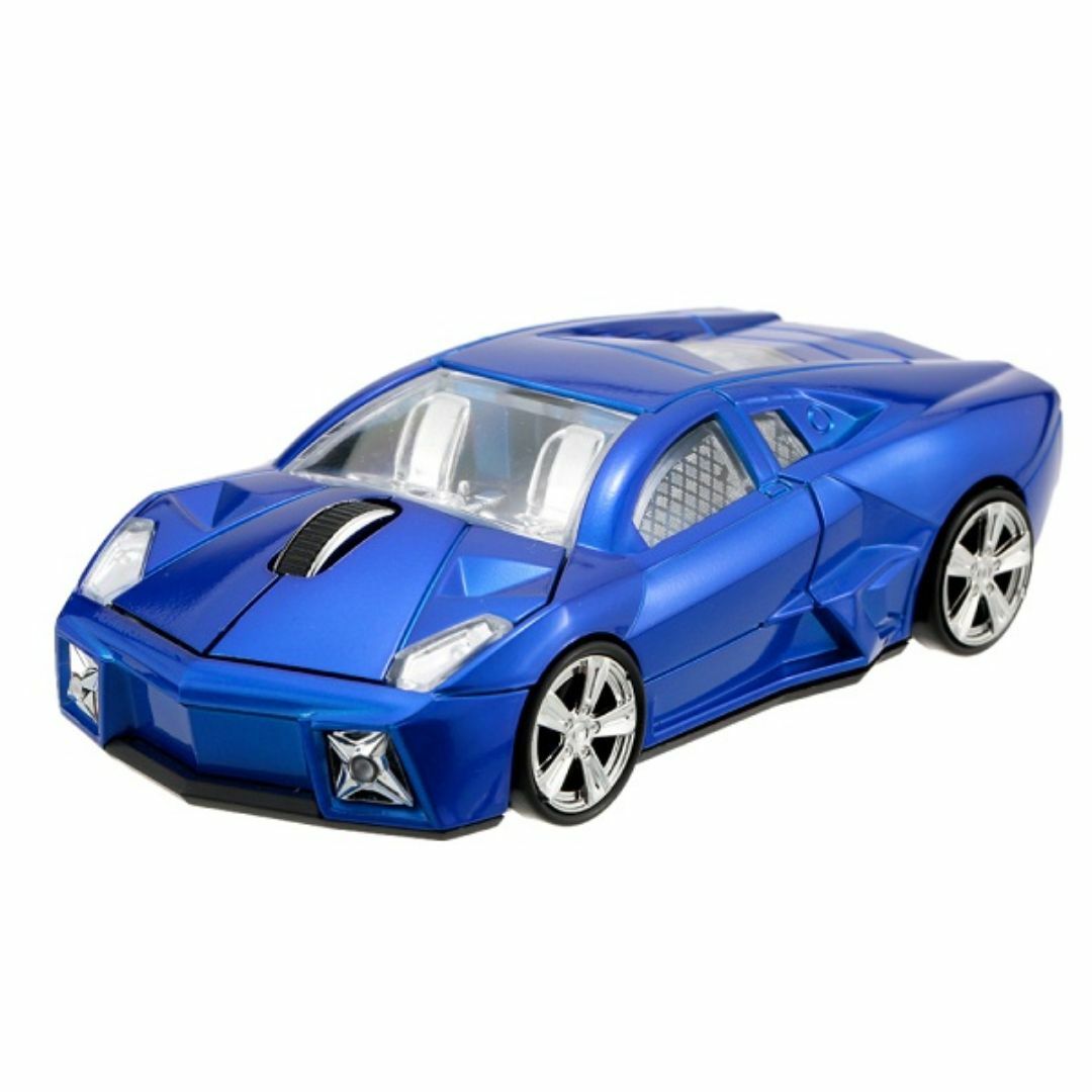 ワイヤレスマウス ランボルギーニ 車 自動車（ブルー）青 Blue スマホ/家電/カメラのPC/タブレット(PC周辺機器)の商品写真