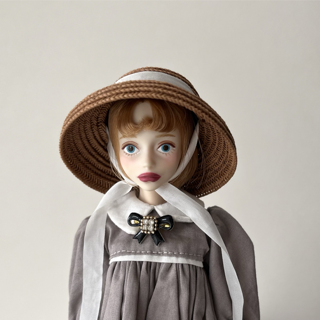チェリーちゃん　リカちゃん　マロン色のお帽子② ハンドメイドのおもちゃ(ミニチュア)の商品写真