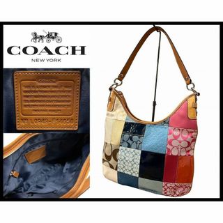 コーチ(COACH)のCOACH コーチ F14650 パッチワーク ワンショルダー ハンド バッグ(ハンドバッグ)