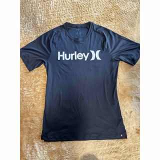 ハーレー(Hurley)の美品　Hurley ハーレー　半袖　Mメンズ　ブラック　UPF50+ UVカット(Tシャツ/カットソー(半袖/袖なし))