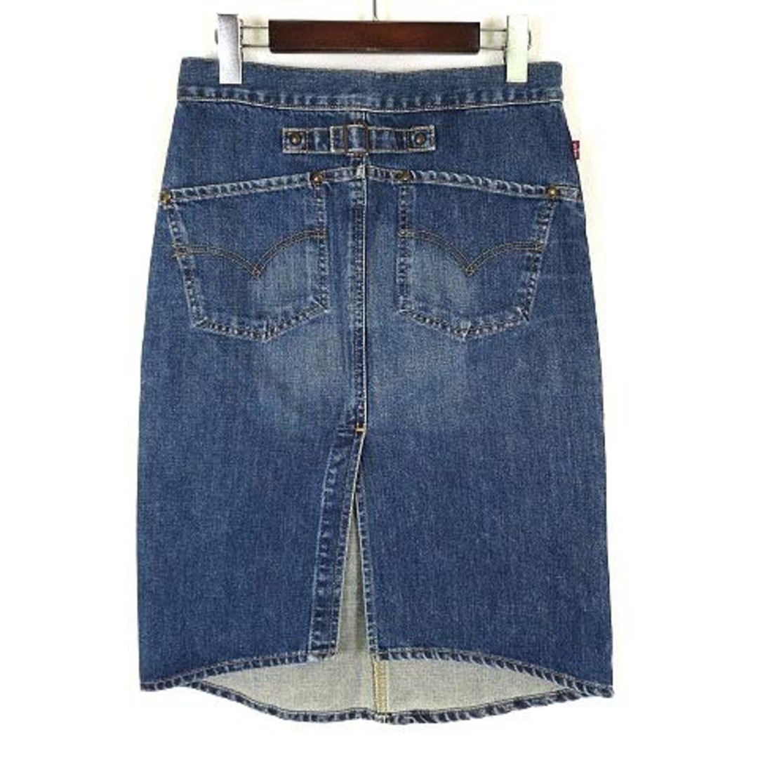 Levi's(リーバイス)のリーバイス デニムスカート タイト フロント ラウンドヘム ウオッシュ加工 M レディースのスカート(ひざ丈スカート)の商品写真