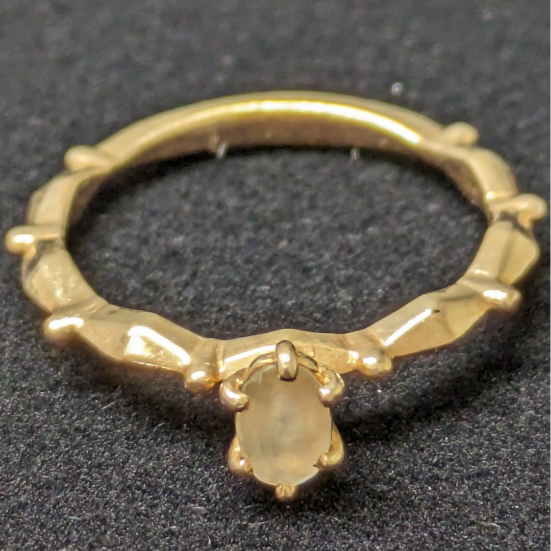 agete(アガット)の846 アガット色石リングK10PGピンクゴールド5号 レディースのアクセサリー(リング(指輪))の商品写真